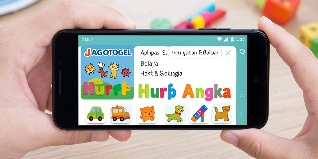 Antarmuka JAGOTOGEL yang ceria dan interaktif untuk belajar huruf dan angka.
