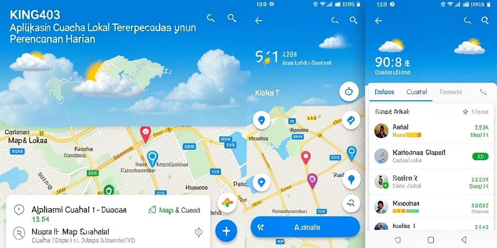 Antarmuka menarik dan informatif dari aplikasi Cuaca Lokal.