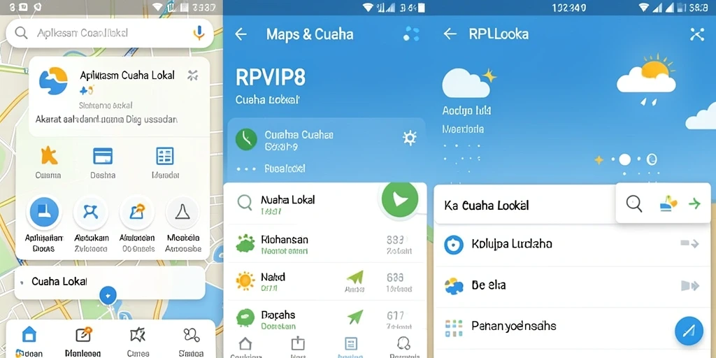 Tampilan antarmuka RPVIP8 yang menampilkan informasi cuaca lokal.